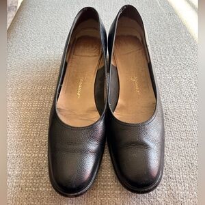 Salvatore Ferragamo Black Leather Flats